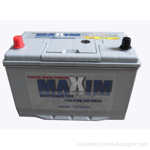 Factory Outlet! Car Battery12V80ah 650mf